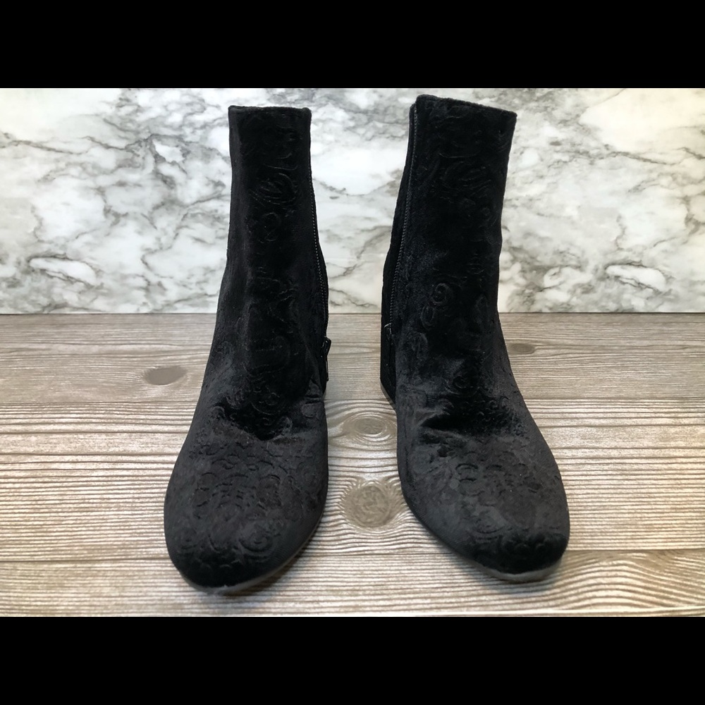 Black Velvet Booties